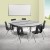 Flash Furniture XU-GRP-16CH-A3060CON-60-GY-T-A-GG 86" Oval Wave Flexible Laminate Activity Table with 16" Student Stack Chairs, Grey/Black addl-1