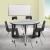 Flash Furniture XU-GRP-16CH-A48-HCIRC-GY-T-A-CAS-GG Mobile 47.5" Circle Wave Flexible Laminate Activity Table Set with 16" Student Stack Chairs, Grey/Black addl-1