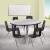 Flash Furniture XU-GRP-16CH-A48-HCIRC-GY-T-A-GG 47.5" Circle Wave Flexible Laminate Activity Table Set with 16" Student Stack Chairs, Grey/Black addl-1