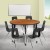 Flash Furniture XU-GRP-16CH-A48-HCIRC-OAK-T-A-CAS-GG Mobile 47.5" Circle Wave Flexible Laminate Activity Table Set with 16" Student Stack Chairs, Oak/Black addl-1