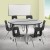Flash Furniture XU-GRP-16CH-A60-HCIRC-GY-T-A-CAS-GG Mobile 60" Circle Wave Laminate Activity Table Set with 16" Stack Chairs, Gray/Black addl-1