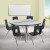 Flash Furniture XU-GRP-16CH-A60-HCIRC-GY-T-A-GG 60" Circle Wave Flexible Laminate Activity Table Set with 16" Student Stack Chairs, Grey/Black addl-1