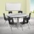 Flash Furniture XU-GRP-16CH-A60-HCIRC-GY-T-A-GG 60" Circle Wave Laminate Activity Table Set with 16" Stack Chairs, Gray/Black addl-1