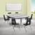 Flash Furniture XU-GRP-18CH-A3048CON-48-GY-T-A-GG 76" Oval Wave Flexible Laminate Activity Table Set with 18" Student Stack Chairs, Grey/Black addl-1