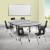 Flash Furniture XU-GRP-18CH-A3060CON-60-GY-T-A-CAS-GG Mobile 86" Oval Wave Laminate Activity Table Set with 18" Stack Chairs, Gray/Black addl-1