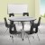 Flash Furniture XU-GRP-18CH-A48-HCIRC-GY-T-A-CAS-GG Mobile 47.5" Circle Wave Flexible Laminate Activity Table Set with 18" Student Stack Chairs, Grey/Black addl-1