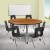 Flash Furniture XU-GRP-18CH-A60-HCIRC-OAK-T-A-CAS-GG Mobile 60" Circle Wave Flexible Laminate Activity Table Set with 18" Student Stack Chairs, Oak/Black addl-1