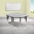 Flash Furniture XU-GRP-A3048CON-48-GY-T-A-GG 76" Oval Wave Flexible Grey Thermal Laminate Height Adjustable Activity Table addl-1