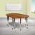 Flash Furniture XU-GRP-A3048CON-48-OAK-T-A-CAS-GG Mobile 76" Oval Wave Flexible Oak Thermal Laminate Activity Table addl-1