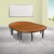Flash Furniture XU-GRP-A3048CON-48-OAK-T-P-GG 76" Oval Wave Flexible Oak Thermal Laminate Activity Table , Short Legs addl-1