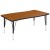 Flash Furniture XU-GRP-A3048CON-48-OAK-T-P-GG 76" Oval Wave Flexible Oak Thermal Laminate Activity Table , Short Legs addl-9