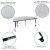Flash Furniture XU-GRP-A3060CON-60-GY-T-P-CAS-GG Mobile 86" Oval Wave Flexible Grey Thermal Laminate Activity Table , Short Legs addl-3
