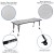 Flash Furniture XU-GRP-A3060CON-60-GY-T-P-CAS-GG Mobile 86" Oval Wave Flexible Grey Thermal Laminate Activity Table , Short Legs addl-4