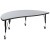 Flash Furniture XU-GRP-A3060CON-60-GY-T-P-CAS-GG Mobile 86" Oval Wave Flexible Grey Thermal Laminate Activity Table , Short Legs addl-8