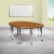 Flash Furniture XU-GRP-A3060CON-60-OAK-T-A-CAS-GG Mobile 86" Oval Wave Flexible Oak Thermal Laminate Activity Table addl-1