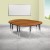 Flash Furniture XU-GRP-A3060CON-60-OAK-T-A-GG 86" Oval Wave Flexible Oak Thermal Laminate Activity Table addl-1