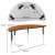 Flash Furniture XU-GRP-A3060CON-60-OAK-T-A-GG 86" Oval Wave Flexible Oak Thermal Laminate Activity Table addl-5