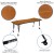 Flash Furniture XU-GRP-A3060CON-60-OAK-T-P-CAS-GG Mobile 86" Oval Wave Flexible Oak Thermal Laminate Activity Table , Short Legs addl-4