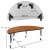 Flash Furniture XU-GRP-A3060CON-60-OAK-T-P-CAS-GG Mobile 86" Oval Wave Flexible Oak Thermal Laminate Activity Table , Short Legs addl-5