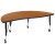 Flash Furniture XU-GRP-A3060CON-60-OAK-T-P-CAS-GG Mobile 86" Oval Wave Flexible Oak Thermal Laminate Activity Table , Short Legs addl-8