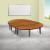 Flash Furniture XU-GRP-A3060CON-60-OAK-T-P-GG 86" Oval Wave Flexible Oak Thermal Laminate Activity Table , Short Legs addl-1