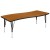 Flash Furniture XU-GRP-A3060CON-60-OAK-T-P-GG 86" Oval Wave Flexible Oak Thermal Laminate Activity Table , Short Legs addl-9