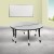 Flash Furniture XU-GRP-A48-HCIRC-GY-T-P-CAS-GG Mobile 47.5" Circle Wave Flexible Grey Thermal Laminate Kids Adjustable Activity Table addl-1