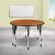 Flash Furniture XU-GRP-A48-HCIRC-OAK-T-A-CAS-GG Mobile 47.5" Circle Wave Flexible Oak Thermal Laminate Activity Table addl-1