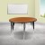 Flash Furniture XU-GRP-A48-HCIRC-OAK-T-A-GG 47.5" Circle Wave Flexible Oak Thermal Laminate Activity Table addl-1