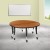 Flash Furniture XU-GRP-A48-HCIRC-OAK-T-P-CAS-GG Mobile 47.5" Circle Wave Flexible Oak Thermal Laminate Kids Activity Table addl-1