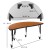 Flash Furniture XU-GRP-A48-HCIRC-OAK-T-P-CAS-GG Mobile 47.5" Circle Wave Flexible Oak Thermal Laminate Kids Activity Table addl-4