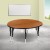 Flash Furniture XU-GRP-A48-HCIRC-OAK-T-P-GG 47.5" Circle Wave Flexible Oak Thermal Laminate Activity Table , Short Legs addl-1