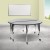 Flash Furniture XU-GRP-A60-HCIRC-GY-T-A-CAS-GG Mobile 60" Circle Wave Flexible Grey Thermal Laminate Adjustable Activity Table addl-1