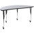 Flash Furniture XU-GRP-A60-HCIRC-GY-T-A-CAS-GG Mobile 60" Circle Wave Flexible Grey Thermal Laminate Adjustable Activity Table addl-6