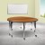 Flash Furniture XU-GRP-A60-HCIRC-OAK-T-A-CAS-GG Mobile 60" Circle Wave Flexible Oak Thermal Laminate Activity Table addl-1