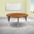 Flash Furniture XU-GRP-A60-HCIRC-OAK-T-A-GG 60" Circle Wave Flexible Oak Thermal Laminate Activity Table addl-1