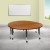 Flash Furniture XU-GRP-A60-HCIRC-OAK-T-P-CAS-GG Mobile 60" Circle Wave Flexible Oak Thermal Laminate Kids Activity Table addl-1