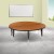 Flash Furniture XU-GRP-A60-HCIRC-OAK-T-P-GG 60" Circle Wave Flexible Oak Thermal Laminate Activity Table , Short Legs addl-1