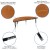 Flash Furniture XU-GRP-A60-HCIRC-OAK-T-P-GG 60" Circle Wave Flexible Oak Thermal Laminate Activity Table , Short Legs addl-3