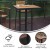 Flash Furniture XU-HW1045-3232-GG 32" Square Outdoor Bar Height Table with Faux Teak Poly Resin Slats addl-3