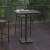Flash Furniture XU-HW1045-3232-GY-GG 32" Square Outdoor Bar Height Table with Gray Wash Poly Resin Slats addl-5