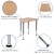 Flash Furniture XU-SF-1001-NAT-A-GG Hex Natural Collaborative Adjustable Height Student Desk 22.3" to 34" addl-3