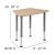 Flash Furniture XU-SF-1001-NAT-A-GG Hex Natural Collaborative Adjustable Height Student Desk 22.3" to 34" addl-4