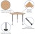 Flash Furniture XU-SF-1003-NAT-A-GG Triangular Natural Collaborative Adjustable Height Student Desk 22.3" to 34" addl-3