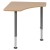Flash Furniture XU-SF-1003-NAT-A-GG Triangular Natural Collaborative Adjustable Height Student Desk 22.3" to 34" addl-5