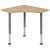 Flash Furniture XU-SF-1003-NAT-A-GG Triangular Natural Collaborative Adjustable Height Student Desk 22.3" to 34" addl-8