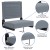 Flash Furniture XU-STA-GY-GG Lightweight Stadium Chair with Handle & Ultra-Padded Seat, Gray addl-7