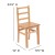 Flash Furniture XU-TC1001-K-GG Kids Natural Solid Wood Table and Chair Set addl-5