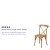 Flash Furniture XU-X-OAK-GG Hercules Stackable Oak Wood Cross Back Chair addl-3