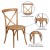 Flash Furniture XU-X-OAK-GG Hercules Stackable Oak Wood Cross Back Chair addl-4